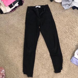 KanCan Frayed Black Hi Rise